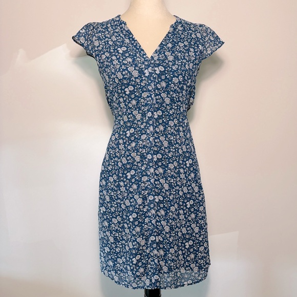 H&M Blue Flower Print Dress - Picture 1 of 5